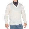 Costume Agent MOVIES Crazy Cousin White V-Neck Sweater With Black Dickey