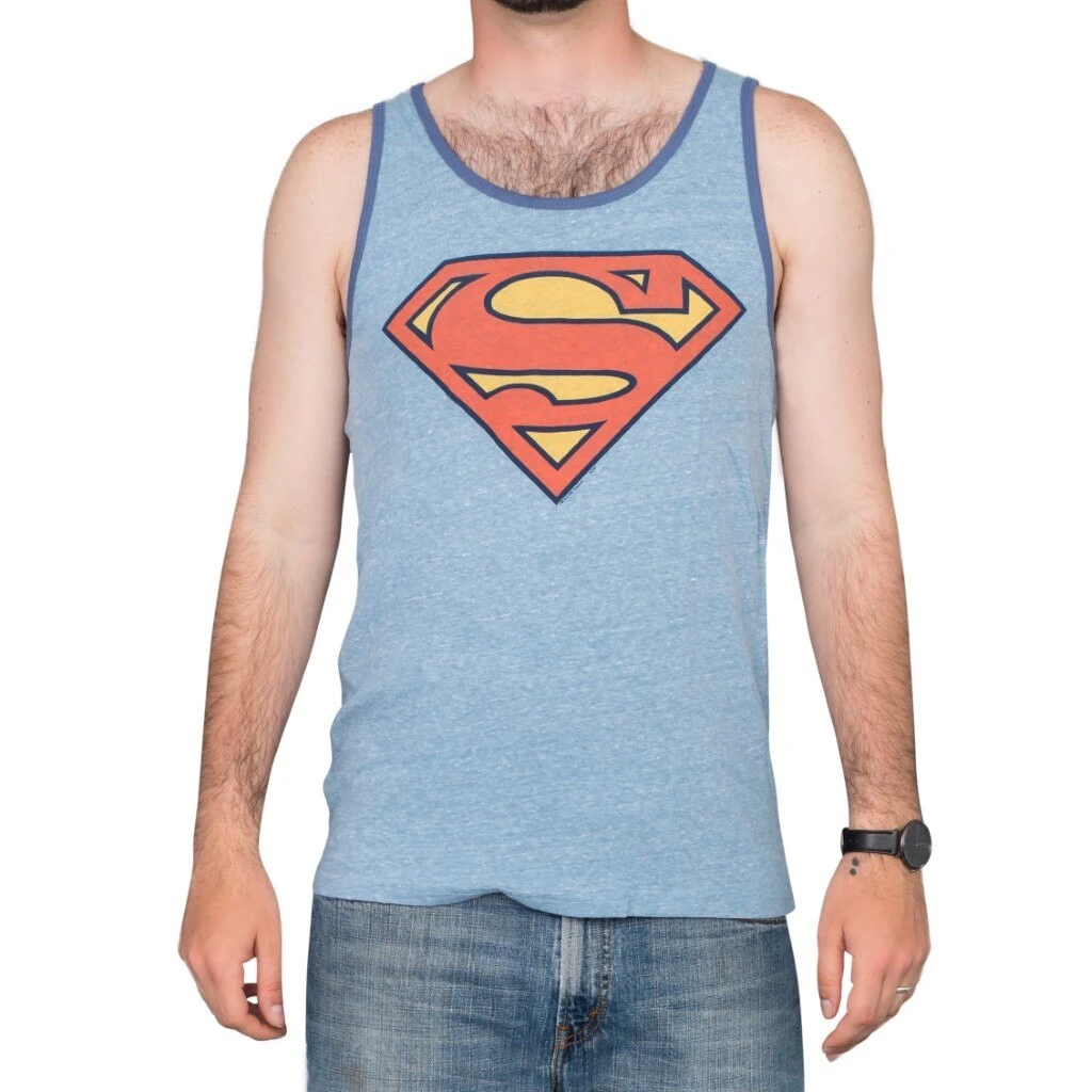 Junk Food DC Comics Superman Logo Tank 1 Junk Food DC Comics Superman Logo Tank