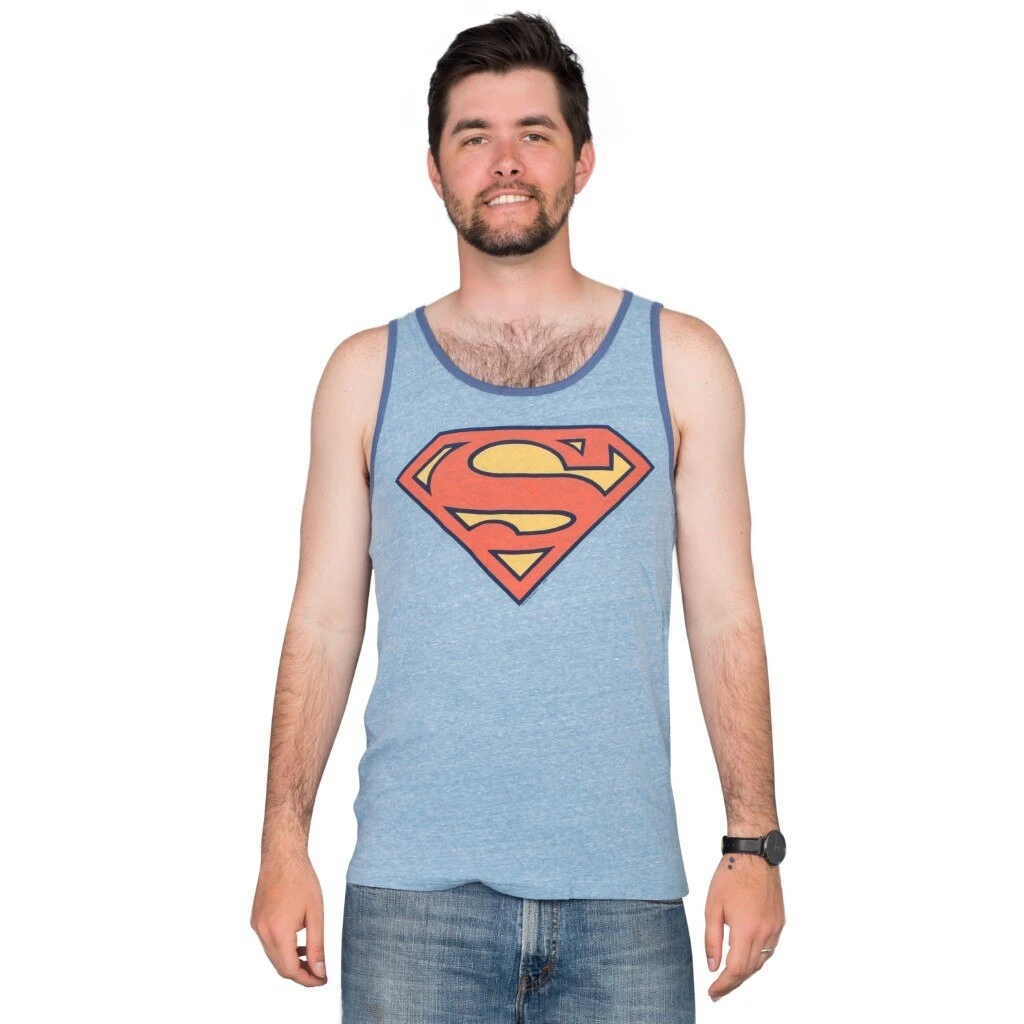 Junk Food DC Comics Superman Logo Tank 2 Junk Food DC Comics Superman Logo Tank