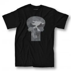 Mighty Fine The Punisher Camo Logo T-shirt Shirts / Tops