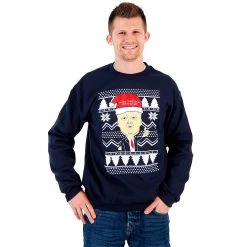Costume Agent Sweaters & Sweatshirts Trump Make Christmas Great Again Ugly Sweatshirt