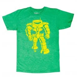 Ames Bros Man-Bot Vintage Graphic Green Adult T-shirt