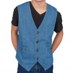 Vendor-unknown Adult Halloween Costume Uncle Rico Jeans Vest