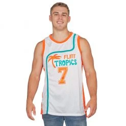 TVStoreOnline Flint Tropics Custom Basketball Jersey Adult Halloween Costume