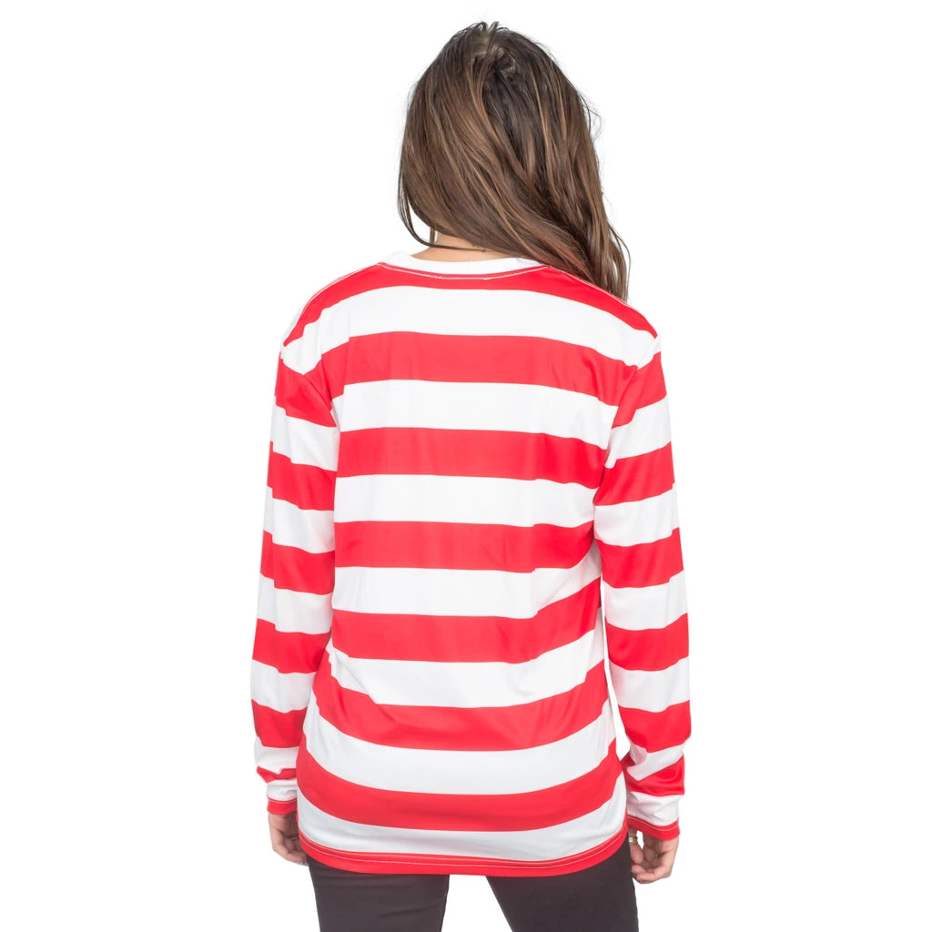 Costume Agent Halloween Costume Waldo Robber Striped Long Sleeve Shirt 9 Costume Agent Halloween Costume Waldo Robber Striped Long Sleeve Shirt