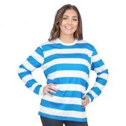 Costume Agent Halloween Costume Waldo Robber Striped Long Sleeve Shirt 14 Costume Agent Halloween Costume Waldo Robber Striped Long Sleeve Shirt