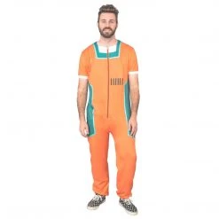 Costume Agent Animation Prison Rick Halloween Costume Zip Up Pajamas Jumpsuit
