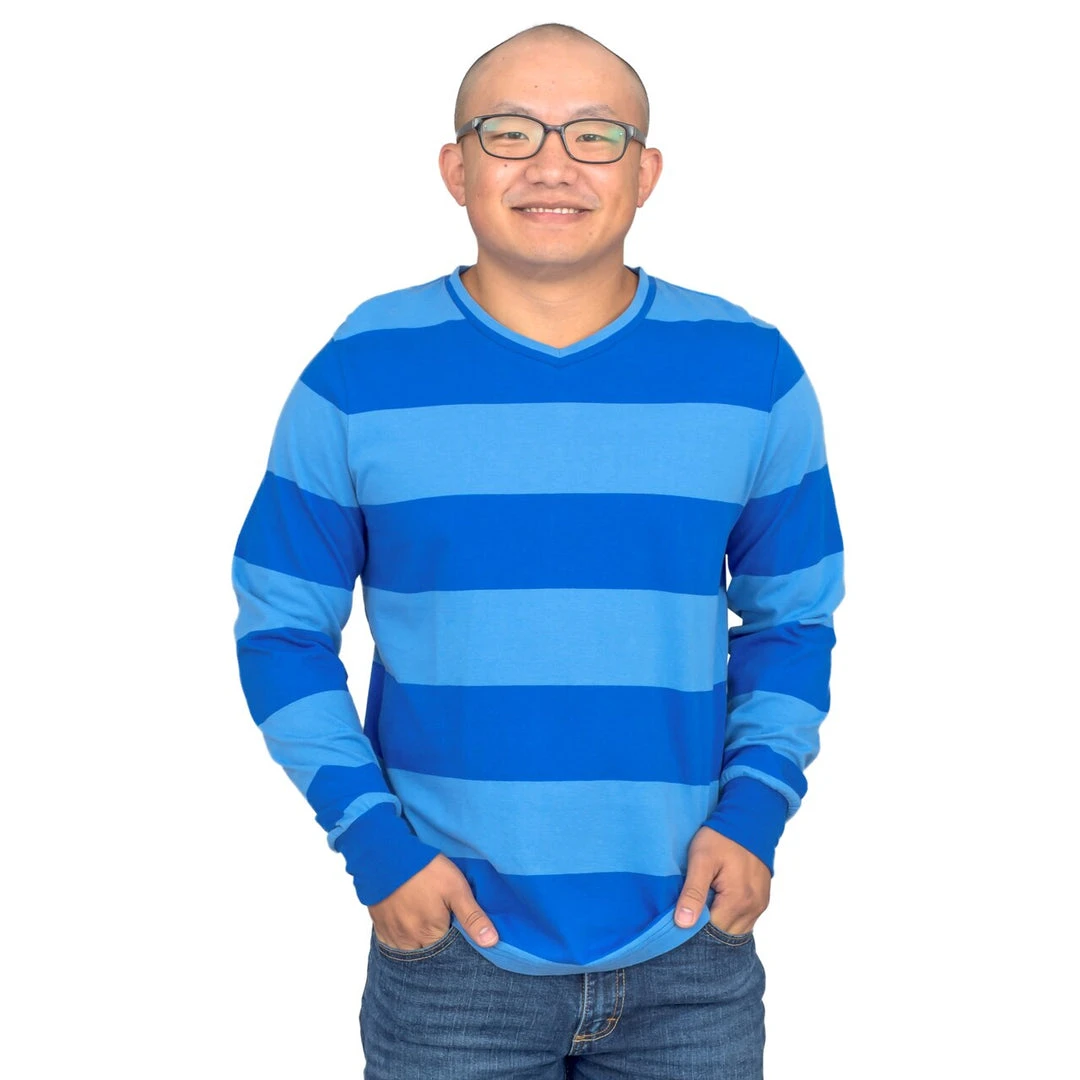 Costume Agent Blue And Detective Halloween Costume Blue Striped Shirt 1 Costume Agent Blue And Detective Halloween Costume Blue Striped Shirt