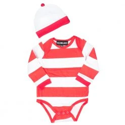 Costume Agent Where Is Waldo Costume Toddler One Piece Romper Bodysuit With Hat NEW ARRIVALS