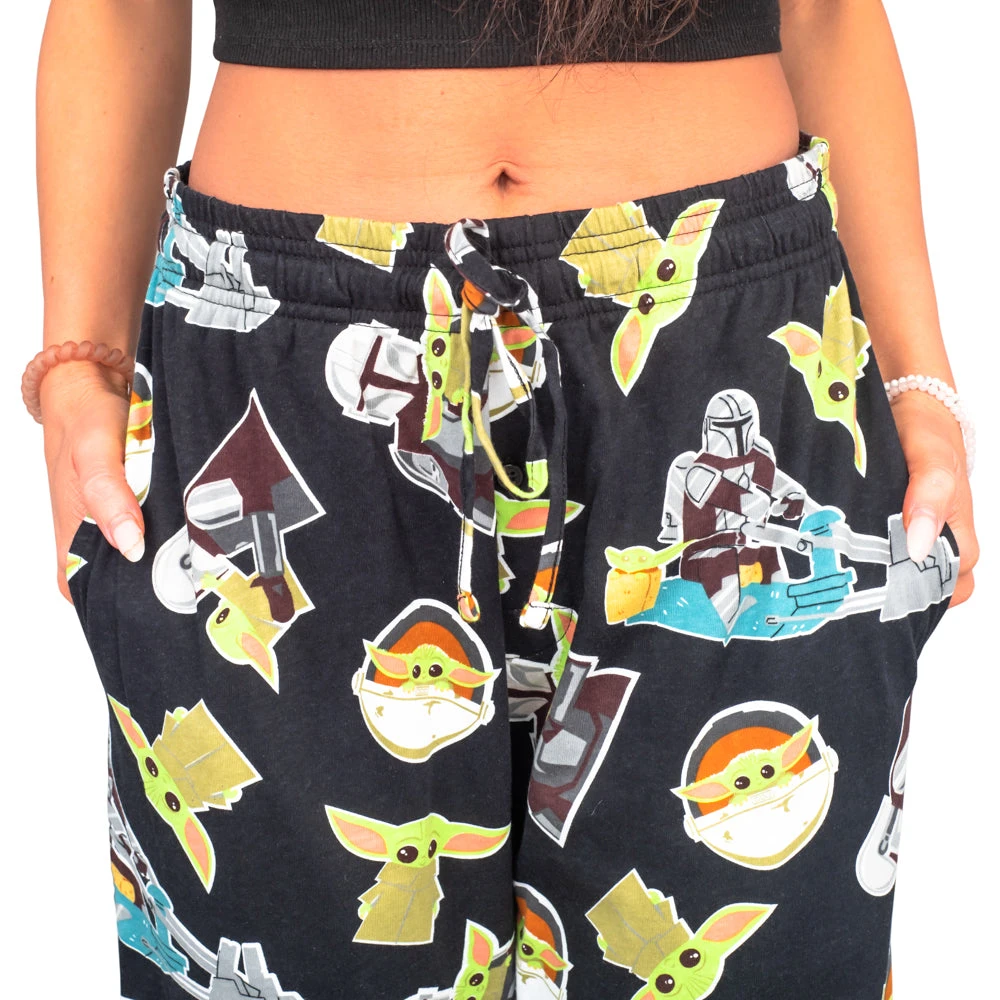 TVStoreOnline NEW ARRIVALS Star Wars The Mandalorian Baby Yoda Pajamas Black Lounge Pants 4 TVStoreOnline NEW ARRIVALS Star Wars The Mandalorian Baby Yoda Pajamas Black Lounge Pants
