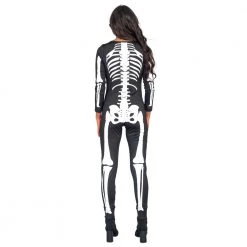 Costume Agent Women's Halloween Skeleton Costume Jumpsuit - Glow In The Dark / Plain Cosplay