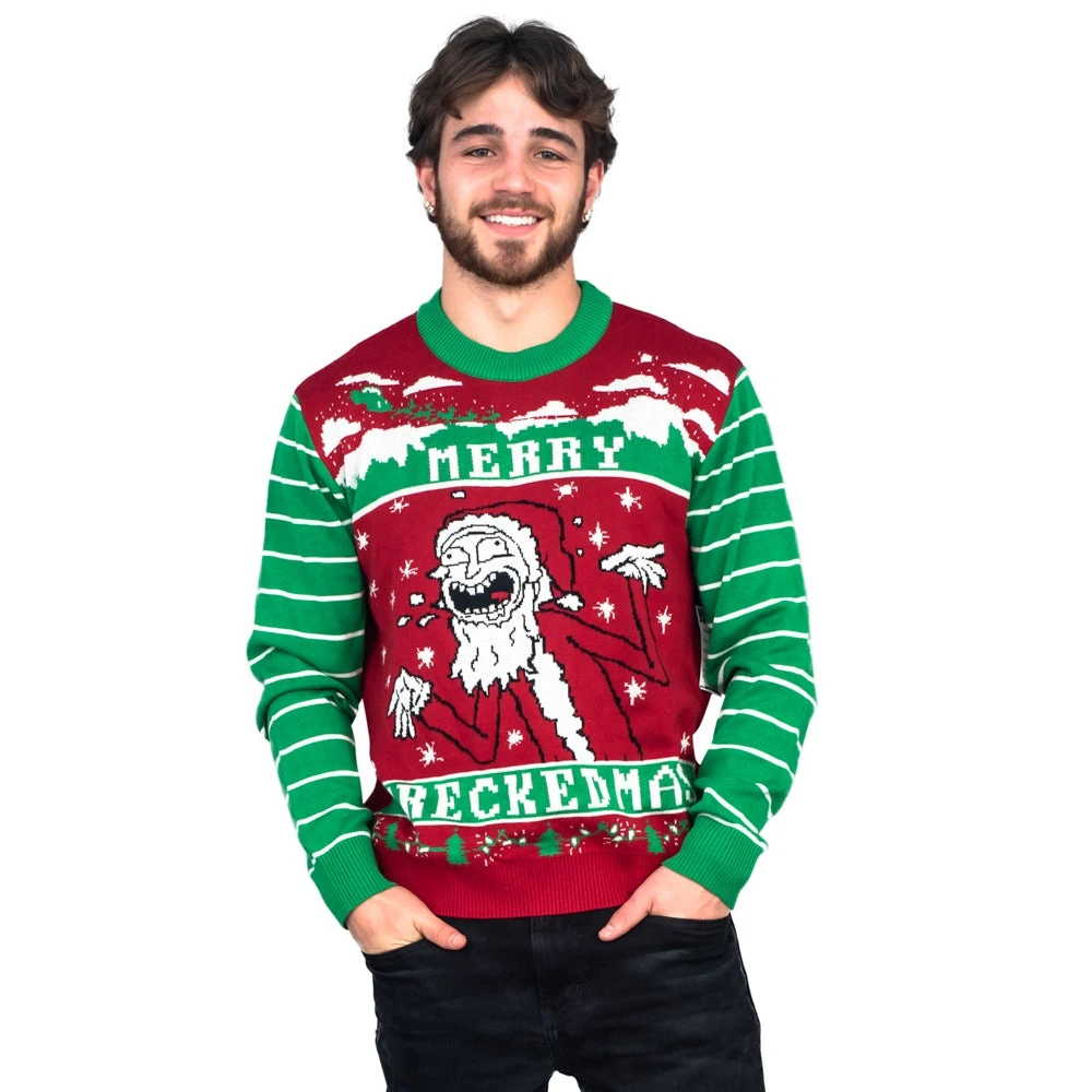 Ripple Junction Animation Rick & Morty Merry Wreckedmas Sweater 3 Ripple Junction Animation Rick & Morty Merry Wreckedmas Sweater