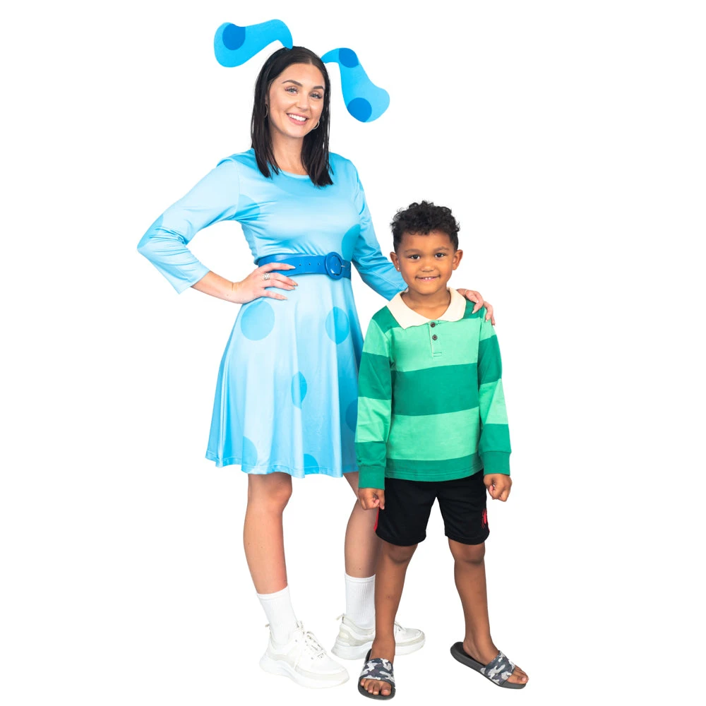 Costume Agent Blue's Clues Dress Halloween Costume Cosplay Deluxe Complete Set 7 Costume Agent Blue's Clues Dress Halloween Costume Cosplay Deluxe Complete Set