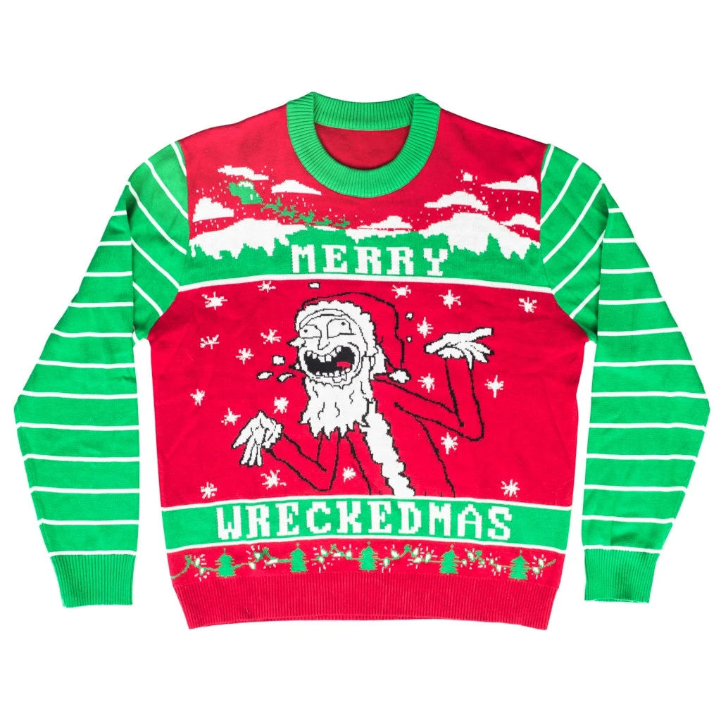 Ripple Junction Animation Rick & Morty Merry Wreckedmas Sweater 4 Ripple Junction Animation Rick & Morty Merry Wreckedmas Sweater