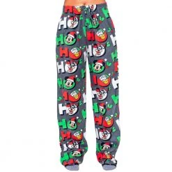 Mad Engine Mickey Mouse Goofy Donald Duck As Santa Ho Ho Ho Christmas Pajama Pants NEW ARRIVALS