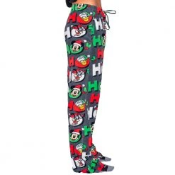 Mad Engine Mickey Mouse Goofy Donald Duck As Santa Ho Ho Ho Christmas Pajama Pants NEW ARRIVALS