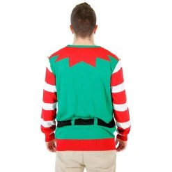 Costume Agent Ugly Christmas Sweater Elf With Bells