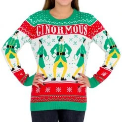 Ripple Junction Sweaters & Sweatshirts Elf Ginormous Ugly Christmas Sweater