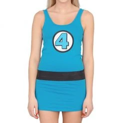 Signorelli Fantastic Four 4 Invisible Woman Costume Tunic Tank Dress