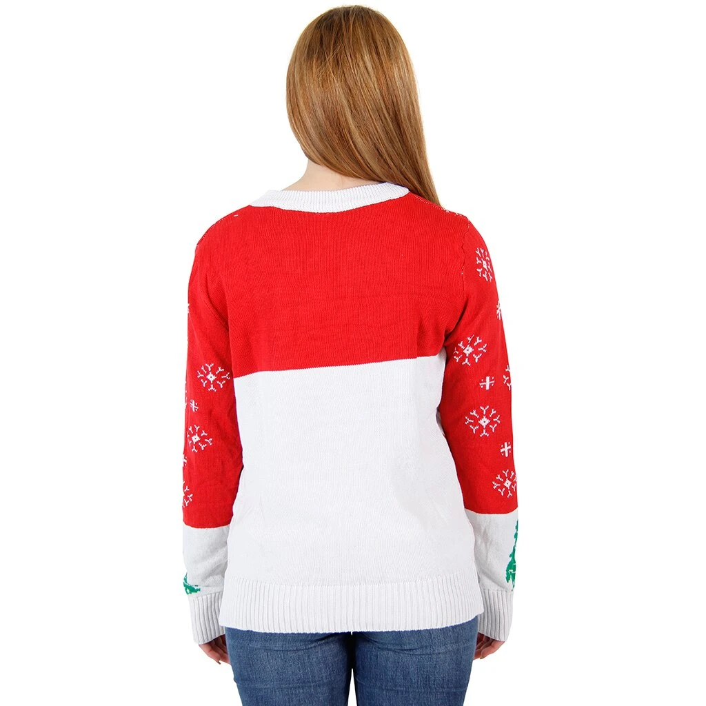 Costume Agent Ugly Christmas Sweater Snowman & Trees With Flashing Lights 3 Costume Agent Ugly Christmas Sweater Snowman & Trees With Flashing Lights