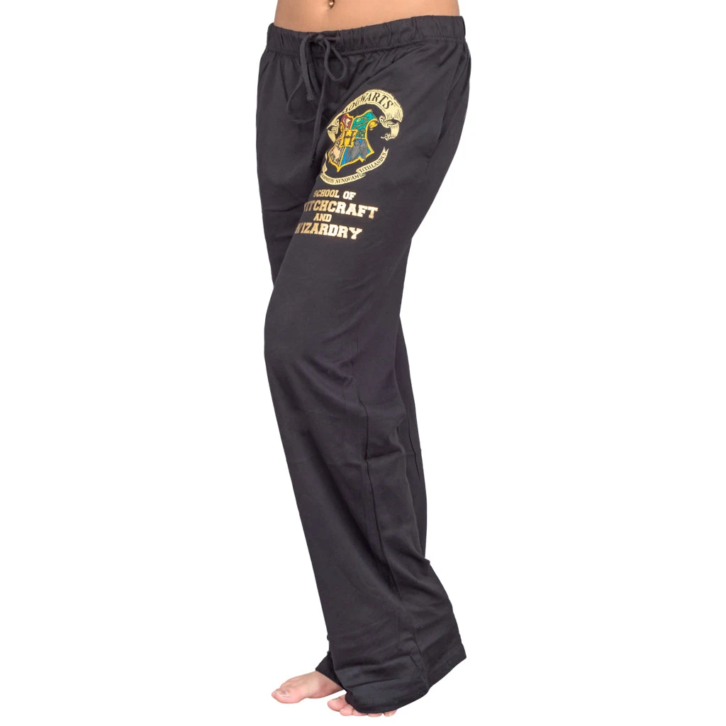 Vendor-unknown Harry Potter Hogwarts Crest Black Lounge Pants MOVIES 3 Vendor-unknown Harry Potter Hogwarts Crest Black Lounge Pants MOVIES