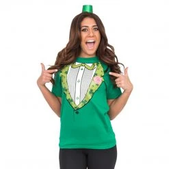 Vendor-unknown Shirts / Tops Irish Tuxedo St. Patrick's Day Rhinestones T-shirt