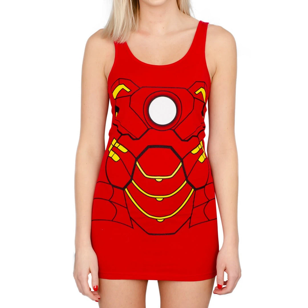 Signorelli Dresses / Leggings Iron Man Costume Tunic Tank Dress 1 Signorelli Dresses / Leggings Iron Man Costume Tunic Tank Dress