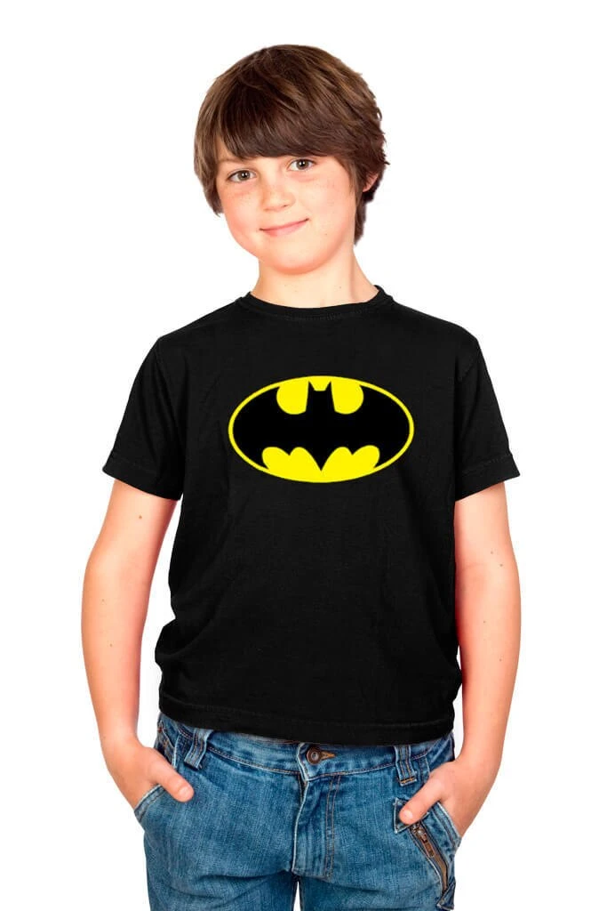 Trevco Youth Shirts Batman Yellow Logo Youth T-shirt 1 Trevco Youth Shirts Batman Yellow Logo Youth T-shirt