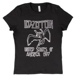 Art Box Women's Shirts Led Zeppelin 1977 American Tour Juniors T-shirt