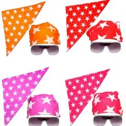 Costume Agent Macho Man Star Printed Costume Bandana And Glasses Set