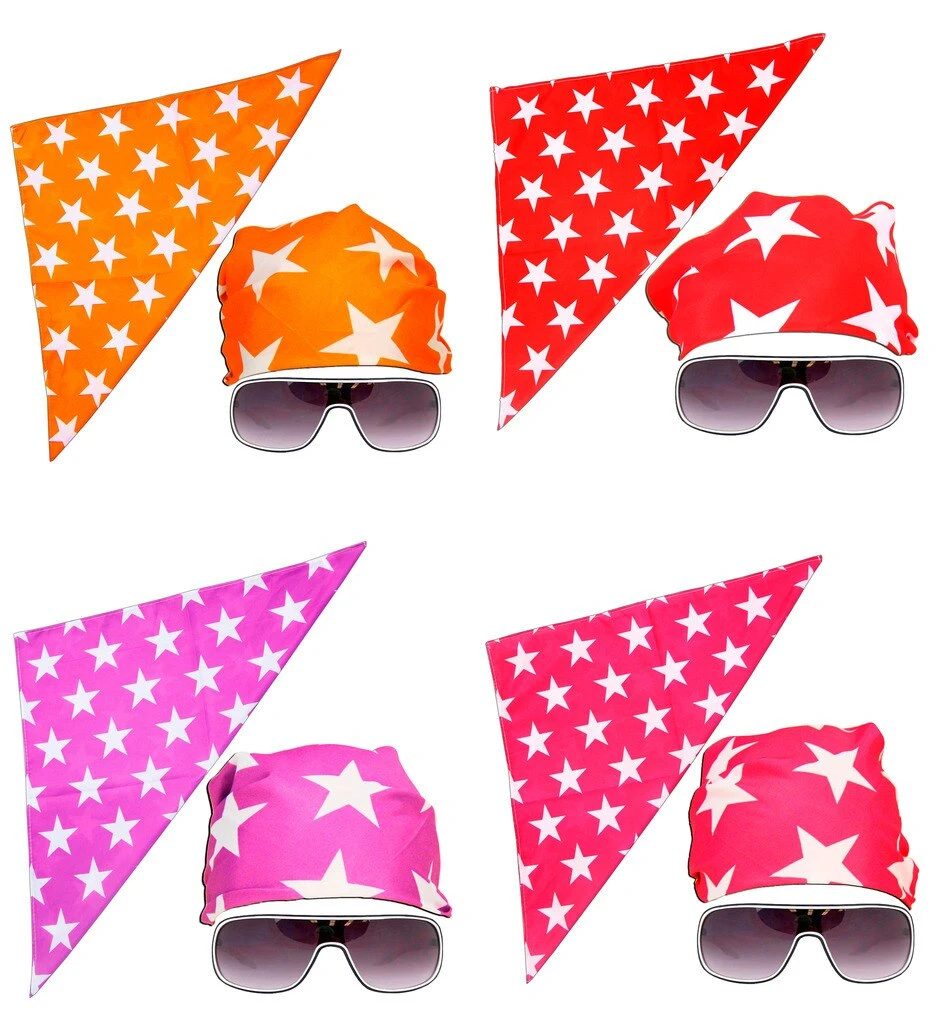 Costume Agent Macho Man Star Printed Costume Bandana And Glasses Set 1 Costume Agent Macho Man Star Printed Costume Bandana And Glasses Set