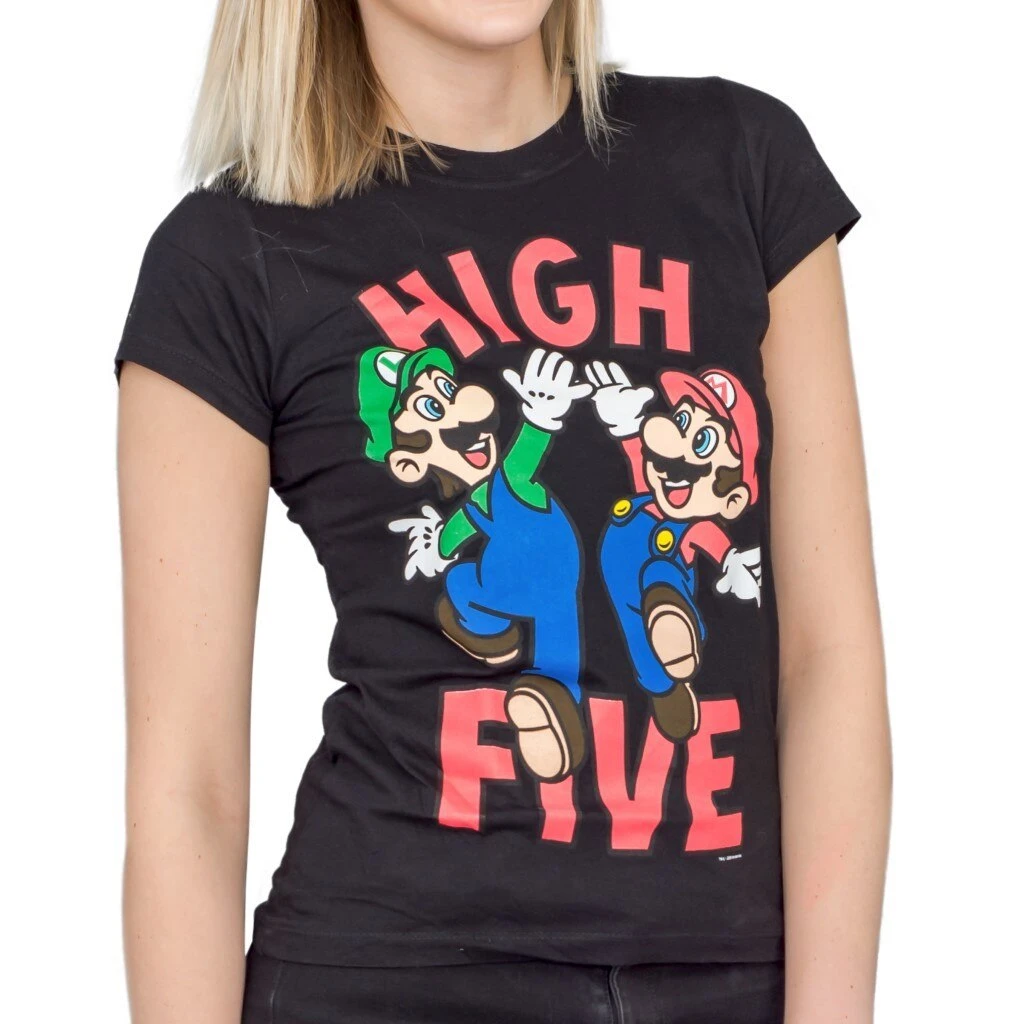 Fifth Sun GAMES Mario & Luigi High Five Sheer T-shirt 2 Fifth Sun GAMES Mario & Luigi High Five Sheer T-shirt