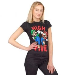 Fifth Sun GAMES Mario & Luigi High Five Sheer T-shirt 5 Fifth Sun GAMES Mario & Luigi High Five Sheer T-shirt