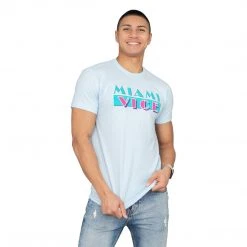 American Classics Action / Drama Miami Vice Light Blue Logo T-shirt