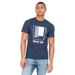 Art Box GAMES Nintendo Blow Me Navy Adult T-shirt