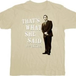 T-Line Shirts / Tops The Office That's What She Said Beige T-Shirt