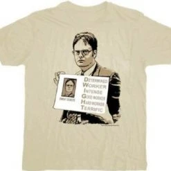 T-Line The Office D.W.I.G.H.T. Tan T-shirt