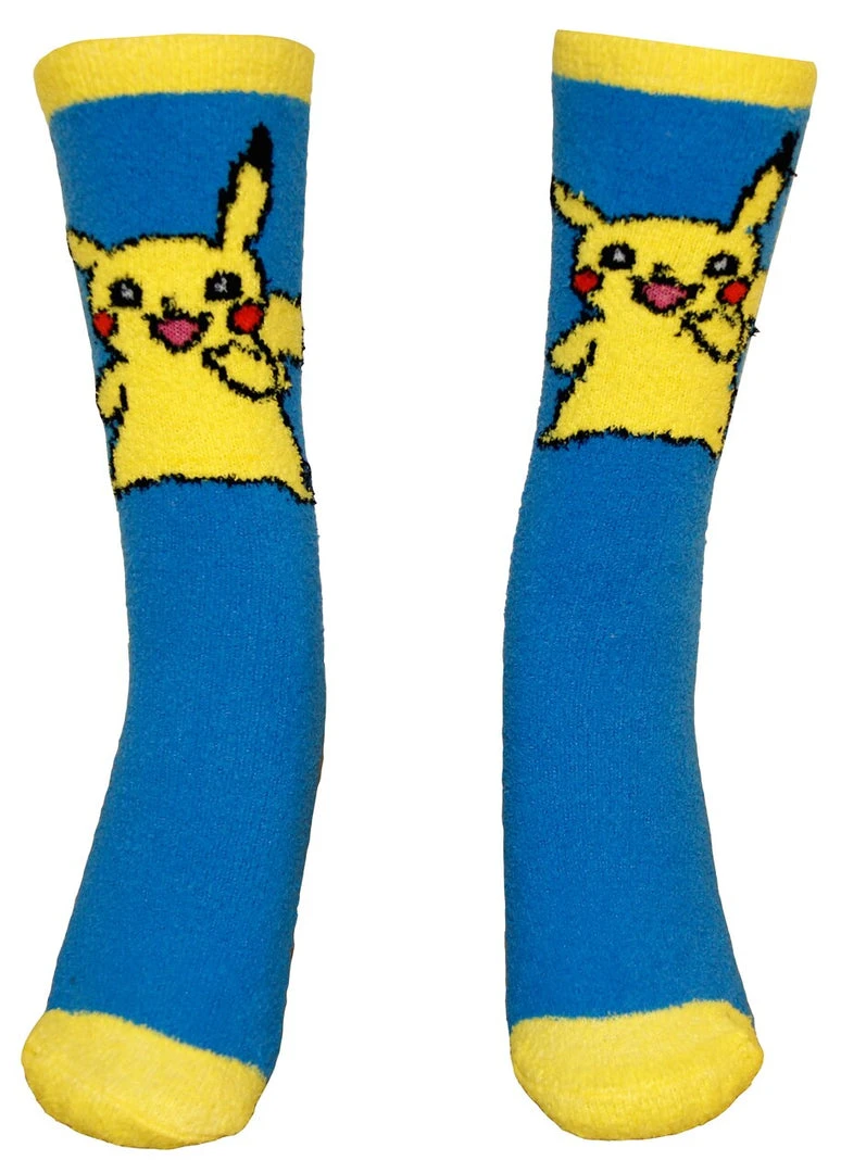 Bioworld Pokemon Pikachu Chenille Socks 1 Bioworld Pokemon Pikachu Chenille Socks