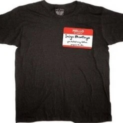 Ripple Junction Men's Shirts Princess Bride Hello My Name Is Inigo Montoya Badge T-shirt