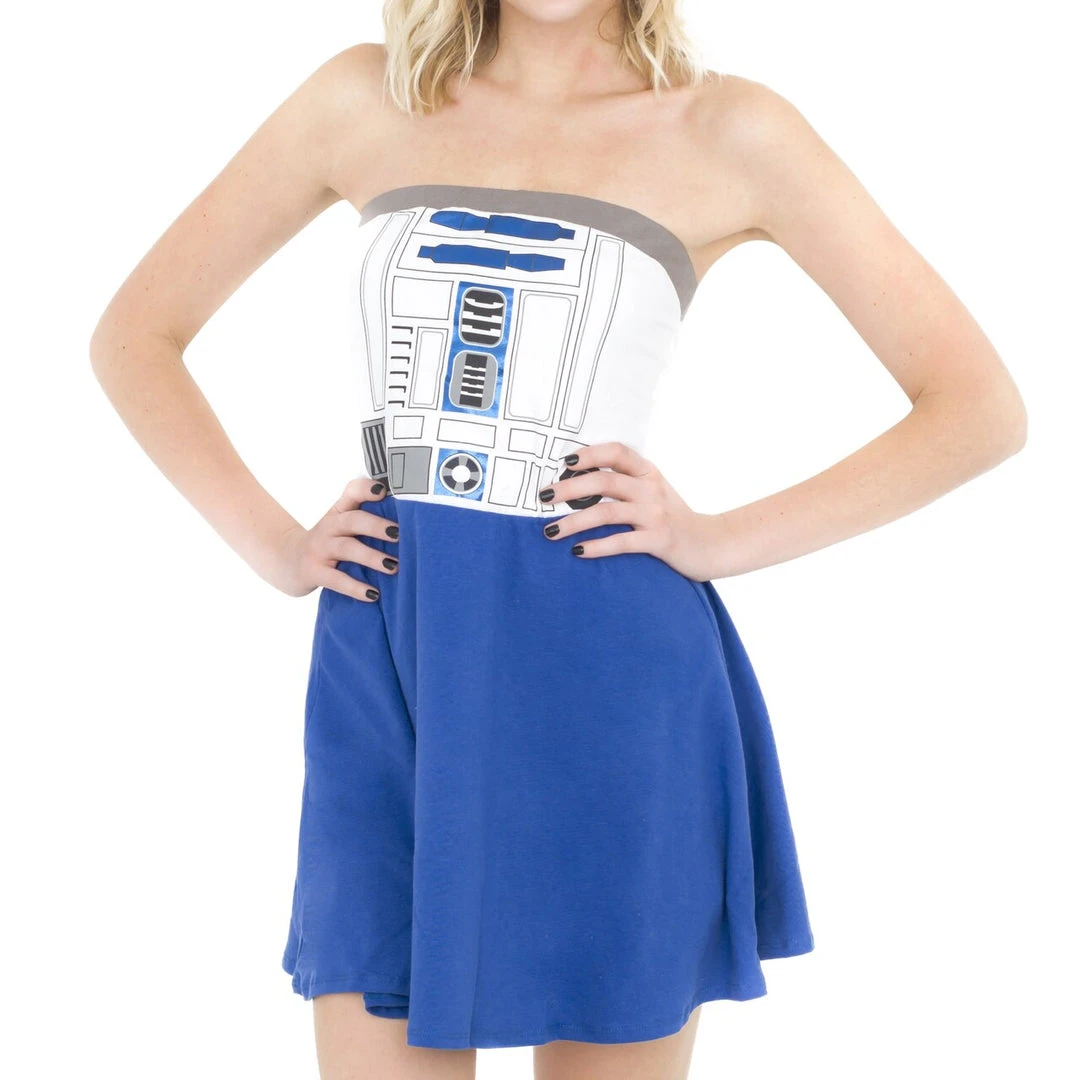Mighty Fine R2D2 Juniors Costume Tube Dress 2 Mighty Fine R2D2 Juniors Costume Tube Dress