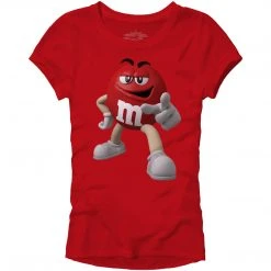 Mad Engine M&M's Candy Character Face Juniors T-Shirt Women's Shirts
