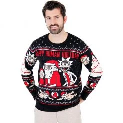 Ripple Junction Rick And Morty Exploding Santa Ugly Christmas Sweater Sweaters & Sweatshirts