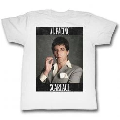 American Classics Scarface Al Pacino Smoking Cigar Framed T-Shirt
