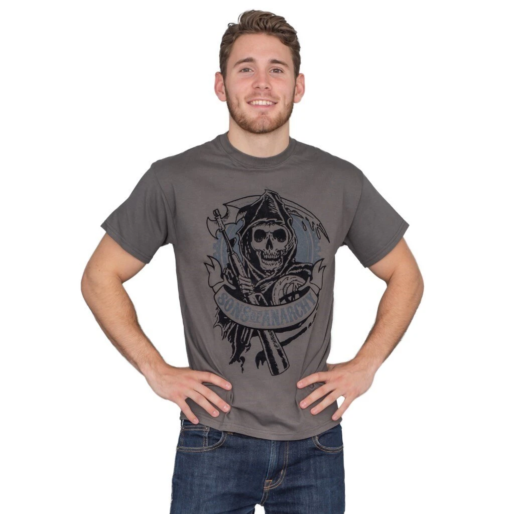 Changes SOA Velvet Flocked Gear Logo T-Shirt 3 Changes SOA Velvet Flocked Gear Logo T-Shirt