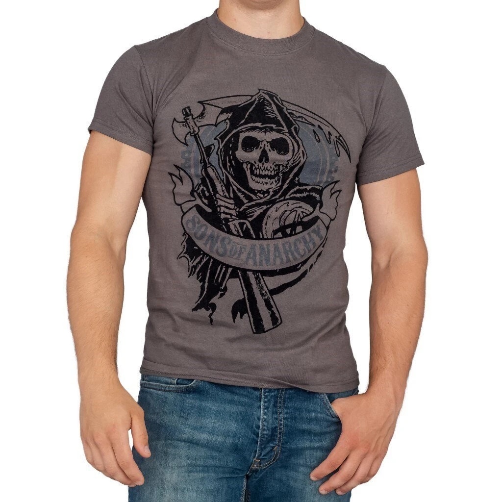 Changes SOA Velvet Flocked Gear Logo T-Shirt 2 Changes SOA Velvet Flocked Gear Logo T-Shirt