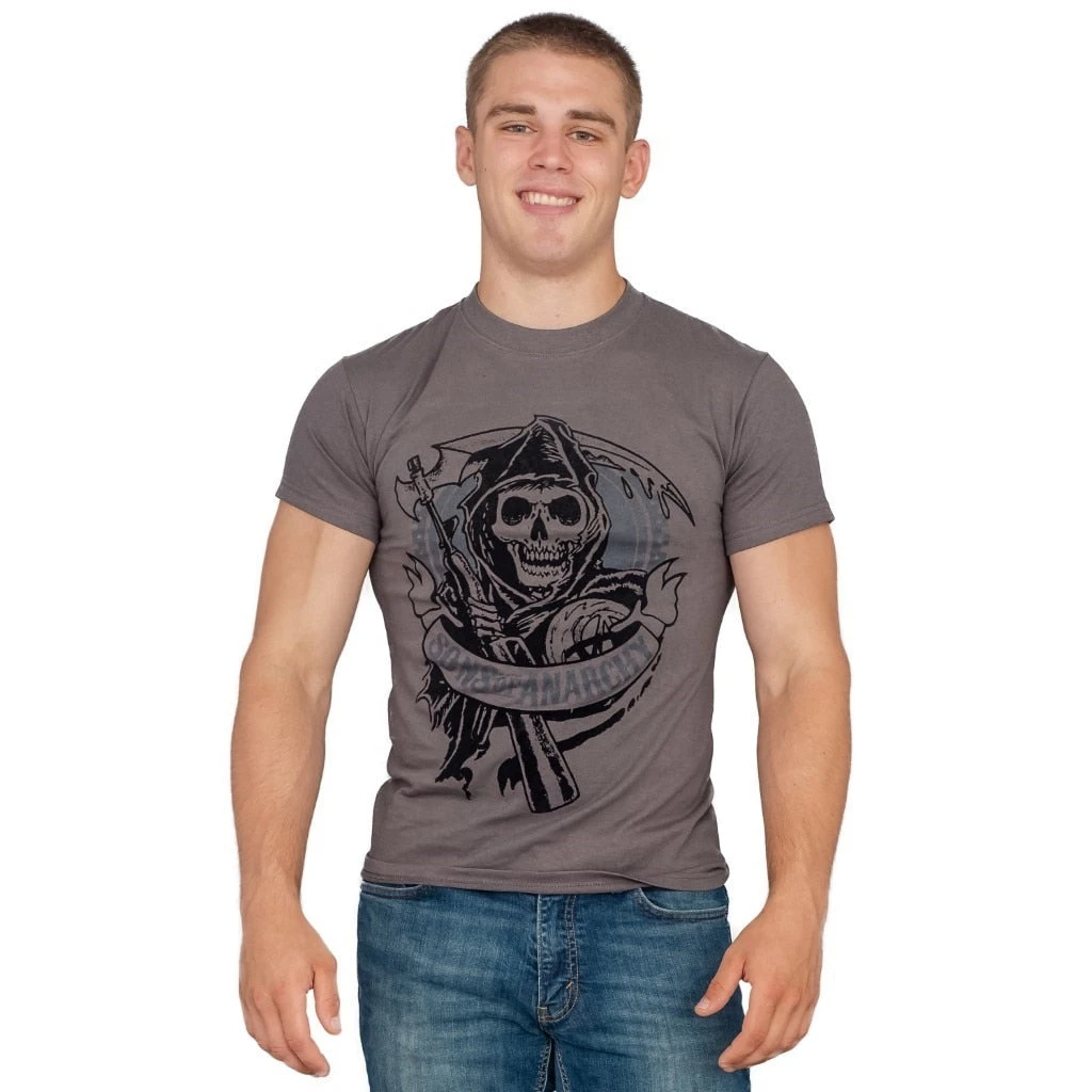 Changes SOA Velvet Flocked Gear Logo T-Shirt 4 Changes SOA Velvet Flocked Gear Logo T-Shirt