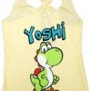 Freeze Yoshi Yellow Thin-Cut Tank Top With Open Braided Racerback Back Tank Tops