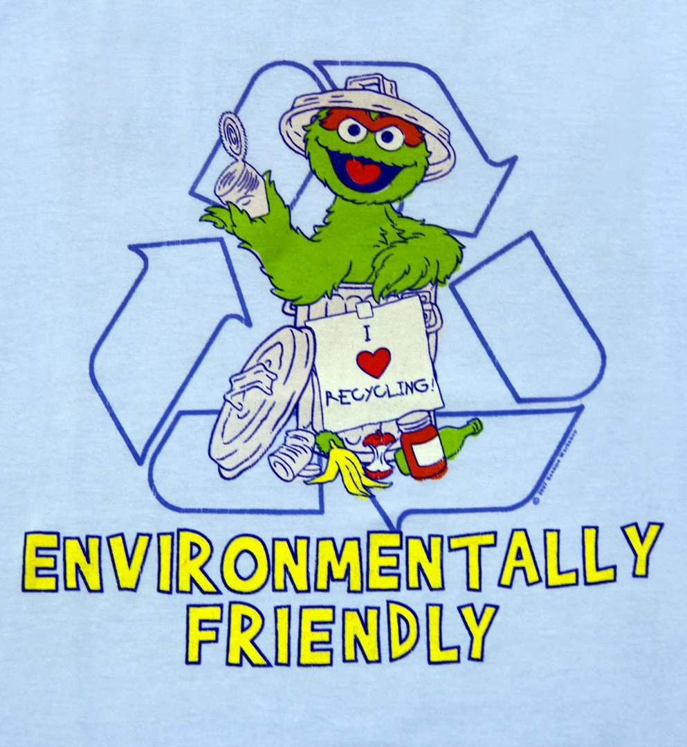 Mighty Fine Sesame Street Oscar The Grouch "Environmentally Friendly" T-shirt