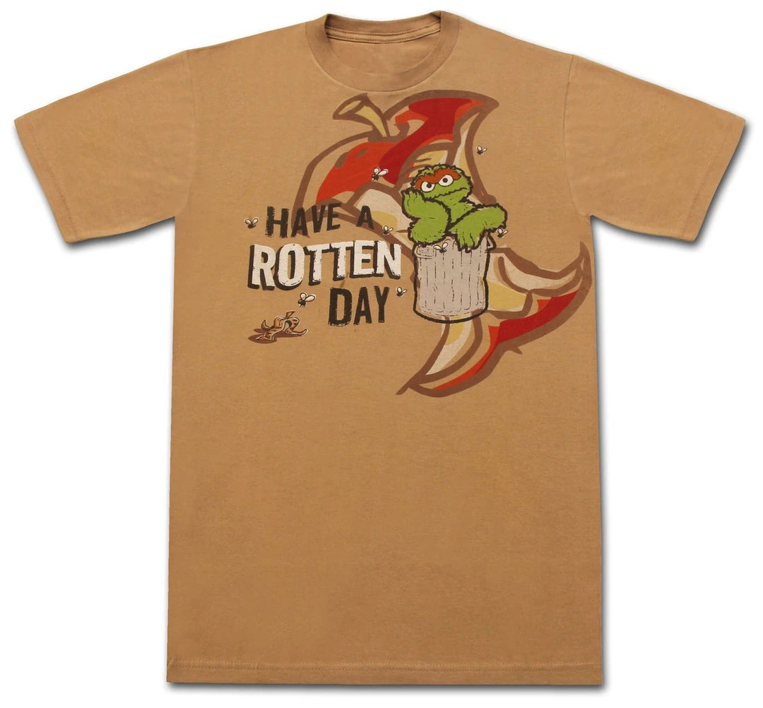 Mighty Fine Shirts / Tops Oscar The Grouch Rotten Day T-shirt