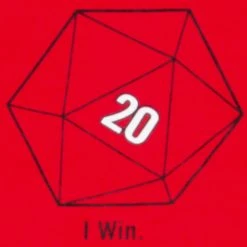 Art Box Shirts / Tops Sheldon Cooper 20 Sided Dice D20 Adult Red T-shirt